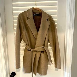 Tan Coat with Belt